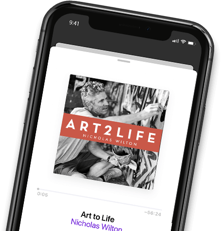 Art to Life podcst displayed on iPhone